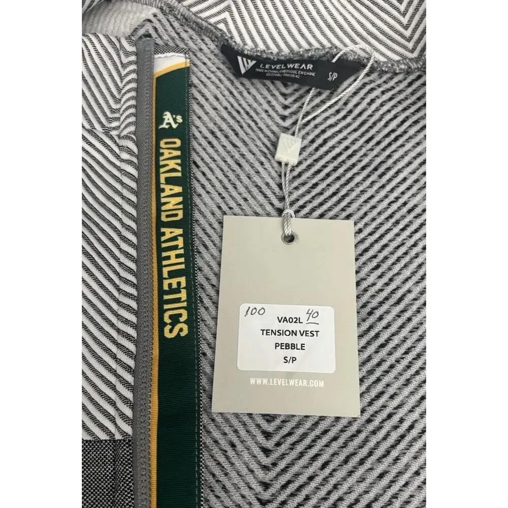 LevelWear MLB Women’s Oakland Athletics Grey Vest Size Small NWT